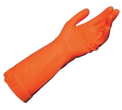 Guante Latex Naranja Industrial Riesgo Quimico Dps 