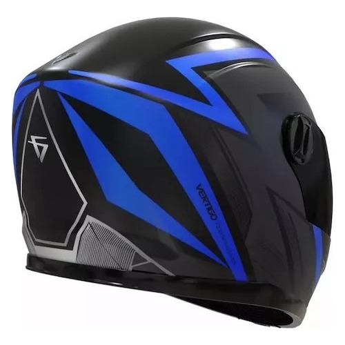 Casco integral Vertigo V32 Influence azul mate y negro talla M para moto seguro