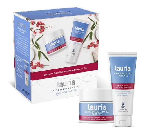 Lauria Kit De Pies Exfoliante Enzimático Y Crema Nutritiva