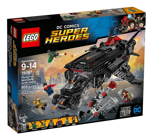 Lego Batman 76087 - Flying Fox: Ataque Aéreo Do Batmobile Quantidade De Peças 955