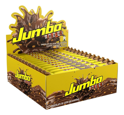 Chocolatina Jumbo Almendra Grande  12 Uds
