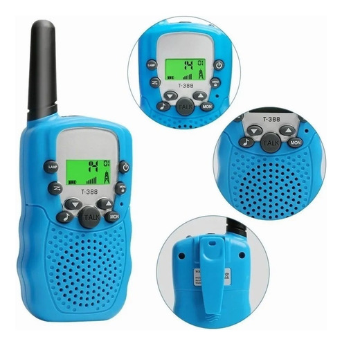 Set 2 Radio Walkie Talkie Para Niños Con Alcance De 5km