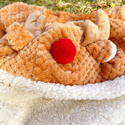 Capa Con Capucha De Reno Para Mascotas (l) Para Navidad, Cál