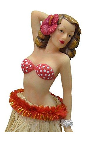 Muñeca Hawaiana Dashboard Bailarina De Hula 6.5'' Vintage