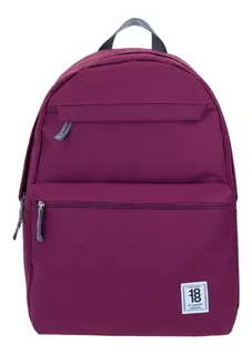 Mochila escolar Chenson Escolar 1818 color violeta diseño liso 27L