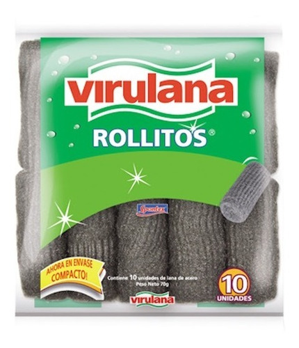 Lana De Acero Rollitos X 10unidades Virulana