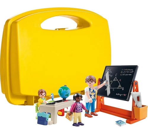 Imagen 4 de 6 de Playmobil 70314 Maletin Colegio Profesora Pizarron Playking