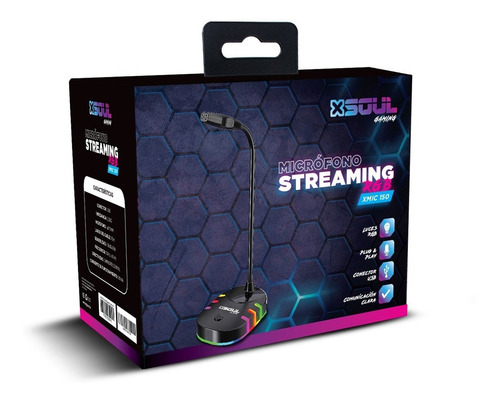 Imagen 3 de 3 de Microfono Gamer Soul XMIC150 Rgb