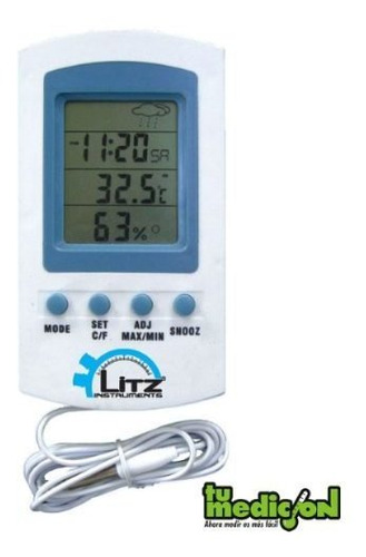 Termóhigrometro Digital Con Sensor In/out Temperatura Litz