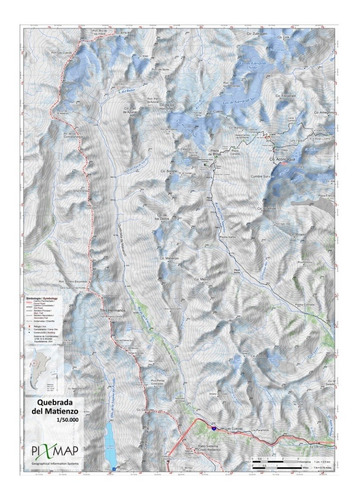 Imagen 1 de 3 de Mapa Topográfico: Quebrada Del Matienzo - Aconcagua