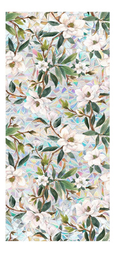 Adhesivo For Ventana Con Diseño De Flores, Película De