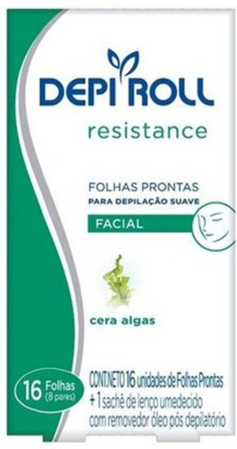 Folhas Prontas Para Depilação Facial Resistance Depiroll