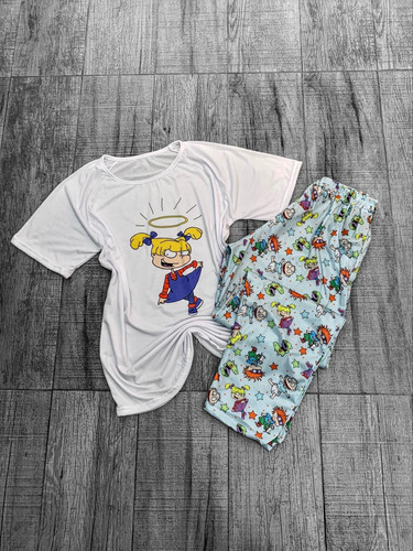 Pijama Largo Stitch Mickey Harry Potter Pantalón + Remera