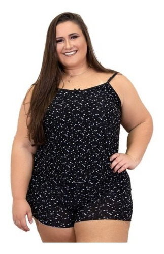 Kit 5 Pijama Plus Size Adulto Alça Baby Dool Barato Atacado 