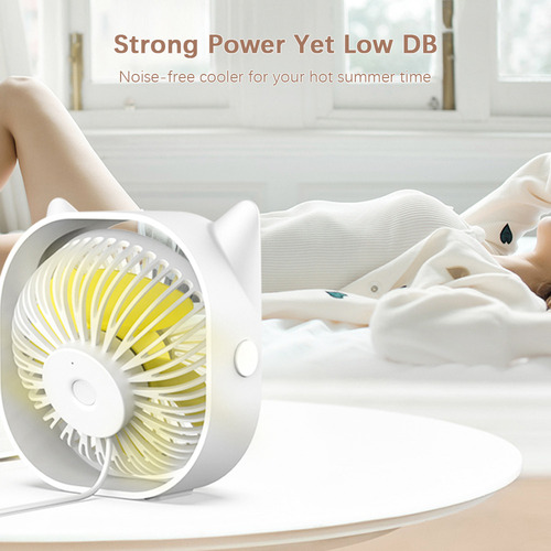 Ventilador De Escritorio Usb Giratorio Ajustable De Bajo
