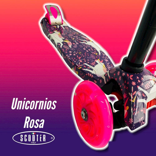 Imagen 6 de 7 de Monopatin Scooter 4 Ruedas Graffiti Luces Reforzado Palermo