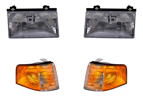 Cuartos + Faros 4 Piezas Depo P/ Ford Topaz 1992-1994