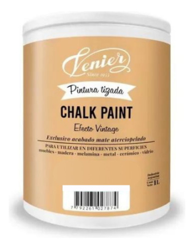 Chalk Paint Tizada Venier 8 Colores X 1 Litro + Pincel N10