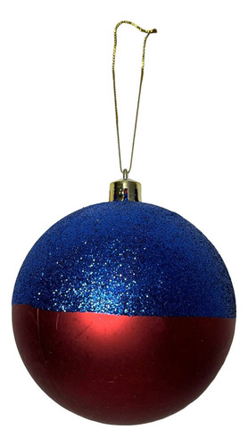 Conjunto 04 Bolas Bolinhas Princesa Branca De Neve - Enfeites Árvore De Natal - Princesas Disney - Azul E Vermelho - Cromus