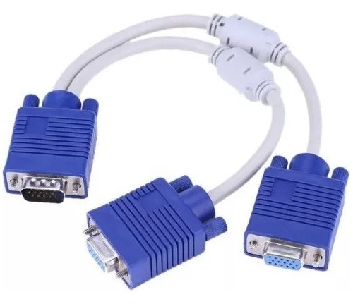 Cable Splitter Vga Video 1 Macho A 2 Hembras