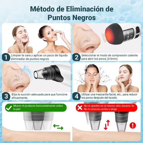 Removedor De Espinillas Limpiador Poros, 4 Sondas Con 3