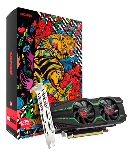 Placa Vídeo Pcyes Amd Radeon Rx570, 4gb Gddr5, 128 Bits,