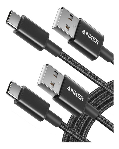 Cable Usb C Anker, [paquete De 2, 6 Pies] Cable De Cargador