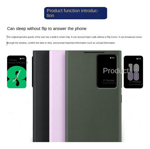 Para Samsung S23ultra Chip Phone Case Smart Window Case