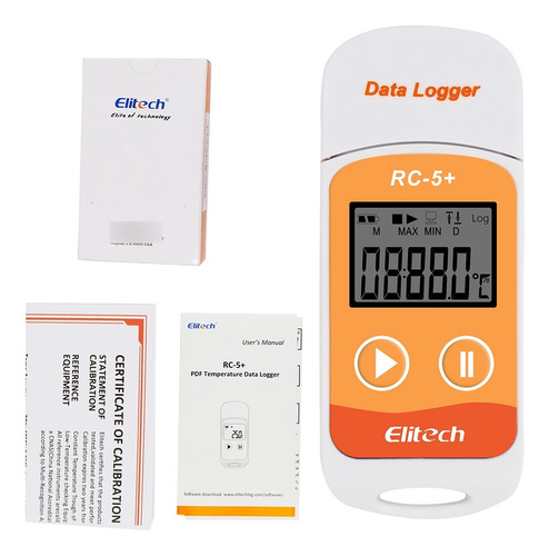 Data Logger Usb Temperatura Para Cadena D Frio Rc-5+ Elitech