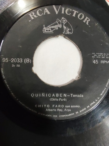 Vinilo Single De Chito Faro - Si Vas Para Chile ( M38