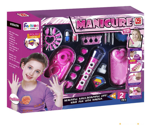 Set Decoración De Uñas Para Niñas Con Accesorios Juguete