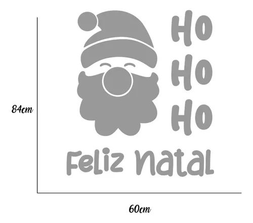 Adesivo de Parede Natal Ho Ho Ho - Modelo Exclusivo