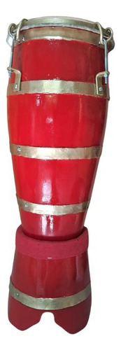 Atabaque Madeira Tarraxa Pintado 90 Cm Salles (com Suporte)