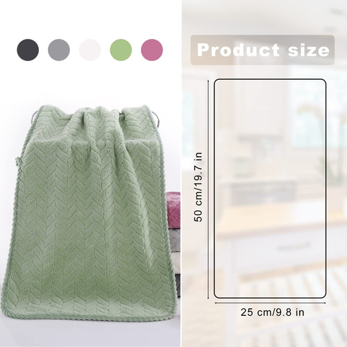 Juego 5 Toallas De Mano Colgantes Microfibra Absorbentes Pat