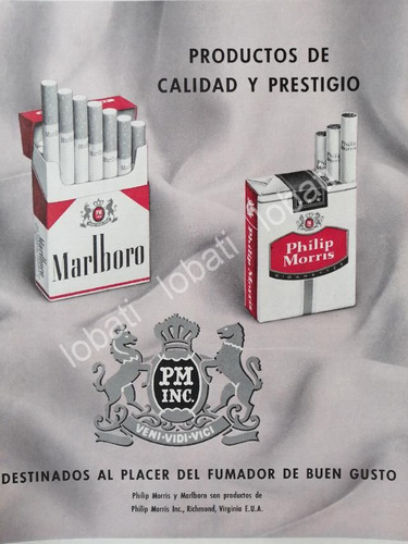 Cartel Publicitario Retro Cigarros Marlboro 1960s /t235