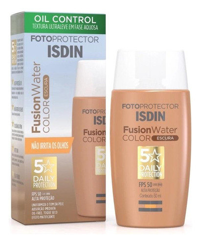 Protetor Solar Facial Isdin Fusion Water Escura Fps 50 50ml