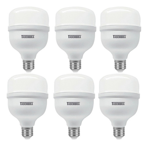 Kit 6 Lâmpadas Alta Potência Led Tkl 110 20w E27 Taschibra Cor da luz Branco-frio 110V/220V