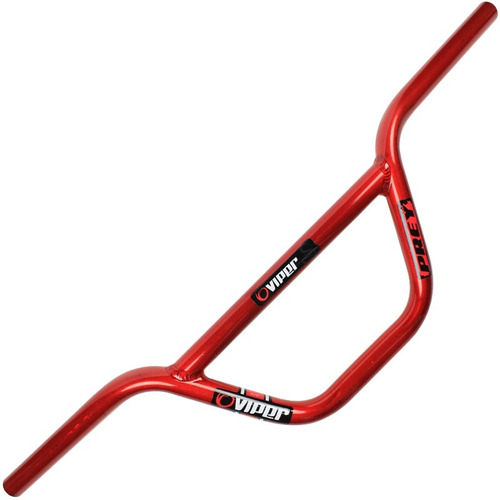 Guidão Aluminío Bmx Viper Com Travessa Vermelho P/ Bicicleta