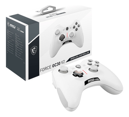 Control Inalámbrico Msi Forcé Gc30 V2 Recargable Pc Android Color Blanco