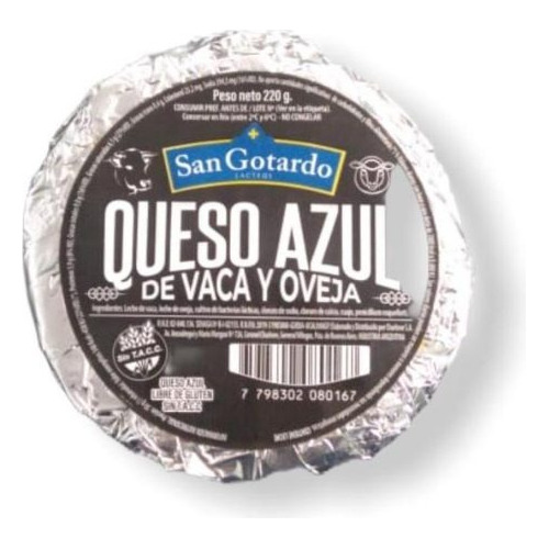 Queso Azul San Gotardo Vaca Y Oveja Sin Tacc