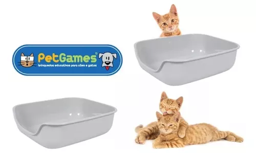 Caixona De Areia Pet Games Para Gatos - Cor Bege - Caixa de Areia