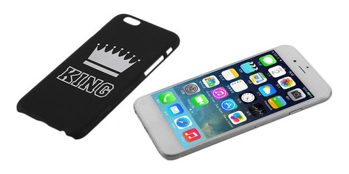 Moda King Queen Lovers Telefone Móvel Pc Scrub Capa Su