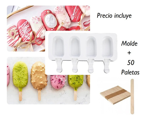 Molde De Silicon Paleta De Helado Magnun Cakesicles 