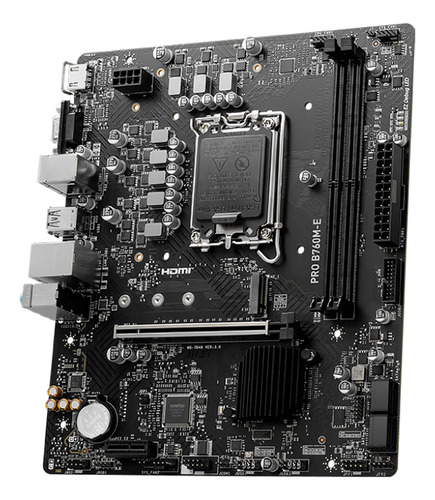 Tarjeta Madre Msi Pro B760m-e Lga1700 2x Ddr5 M.2 Micro Atx