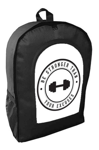 Mochila Negra Gym Gimnacio Deportes Pesas Art#ar75