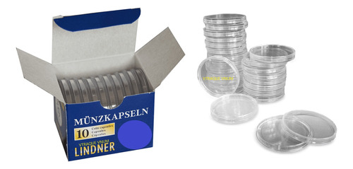 Capsulas Para Monedas 10 Piezas Alemanas Lindner Oro Plata