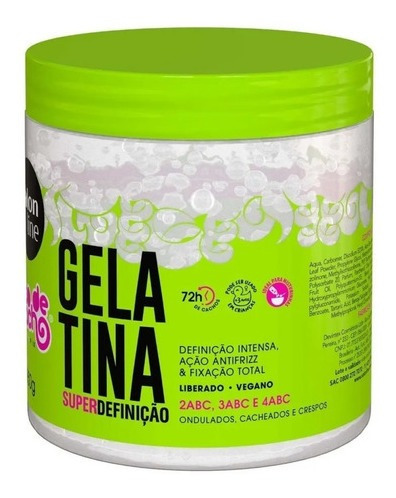 Imagem 3 de 4 de Gelatina #todecacho Não Sai Da Minha Cabeça Salon Line 550g
