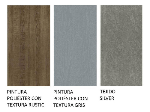 Juego de Comedor con Mesa Tablero de Vidrio y 4 Sillas Anaju Madesa Color Marron Gris Plata