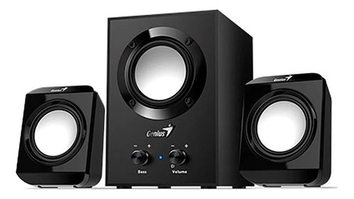 Parlantes Para Pc Notebook O Tv 2.1 Subwoofer Graves Genius Color Negro