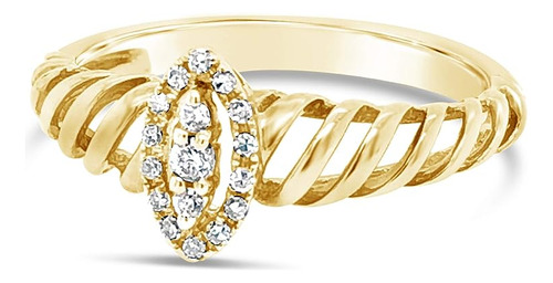 Anillo Diamante 10 Quilates Oro Amarillo 10 Quilates Para Mu